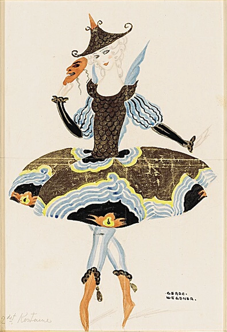 Ballerina solista Ulla Poulsen in costume orientale